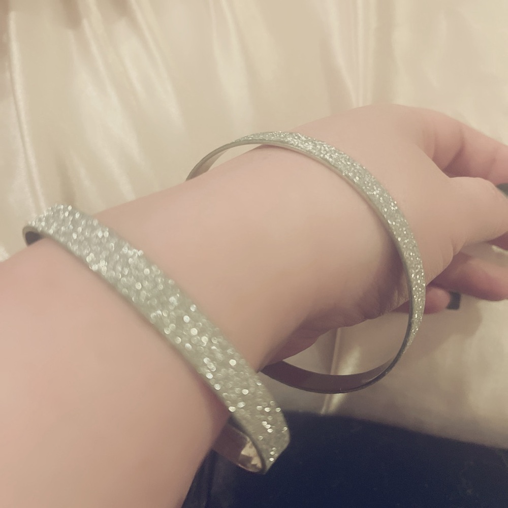 Plus Size Sparkly Bangles & Magnetic Bracelet - image 6